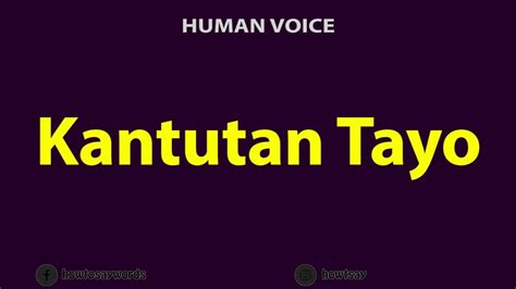 kantot tayo|KANTOT (Tagalog).